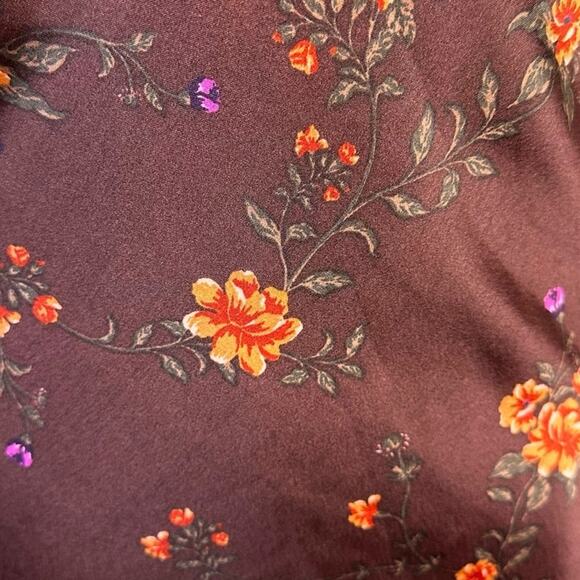 Free People Dainty Lace Retro 90s Butterfly Babe Maxi Dress Brown Combo Medium - Picture 13 of 16